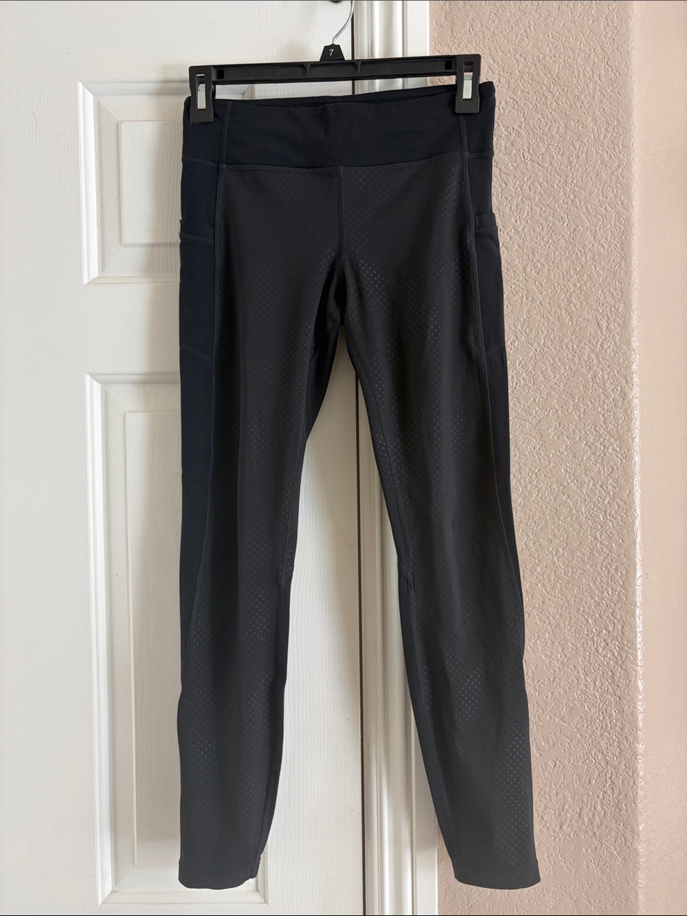 Athleta Black High-Rise Performance Leggings with Side Pockets